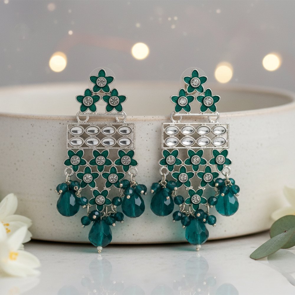 Hot Pink Acrylic Floral & Pearl Gold-Tone Statement Earrings | Romantic Bloom - Luxurious Pink Flower and Pearl Drops